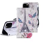 For iPhone 12 / 12 Pro 3D Painted Pattern Horizontal Flip Leather Case with Holder & Wallet & Card slot & Lanyard(Eiffel Tower)