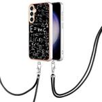 For Samsung Galaxy S24 FE 5G Electroplating Dual-side IMD Phone Case with Lanyard(Equation)