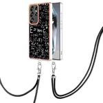 For Samsung Galaxy S25 Ultra 5G Electroplating Dual-side IMD Phone Case with Lanyard(Equation)
