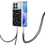 For Xiaomi Poco F6 Pro 5G Electroplating Dual-side IMD Phone Case with Lanyard(Equation)