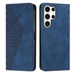 For Samsung Galaxy S25 Ultra 5G Diamond Splicing Skin Feel Magnetic Leather Phone Case(Blue)