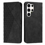 For Samsung Galaxy S25 Ultra 5G Diamond Splicing Skin Feel Magnetic Leather Phone Case(Black)