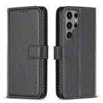 For Samsung Galaxy S25 Ultra 5G Magnetic Buckle Leather Phone Case(Black)