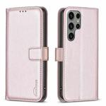 For Samsung Galaxy S25 Ultra 5G Magnetic Buckle Leather Phone Case(Gold)