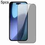 For iPhone 17 Pro Max 5pcs DUX DUCIS 0.33mm 9H High Aluminum Anti-spy HD Tempered Glass Film