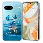 For Google Pixel 7a Colorful Painting Pattern TPU Phone Case(Blue Butterflies)