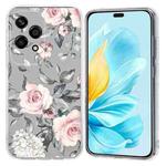 For Honor 200 Lite Global Colorful Painting Pattern TPU Phone Case(Flowers On Grey)