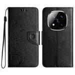 For Redmi Note 14 Pro+ 5G Butterfly Flower Pattern Flip Leather Phone Case(Black)