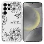 For Samsung Galaxy S25 Ultra 5G Colorful Painting Pattern TPU Phone Case(Butterfly Flower)