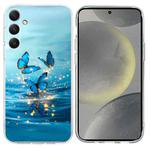 For Samsung Galaxy S25 5G Colorful Painting Pattern TPU Phone Case(Blue Butterflies)