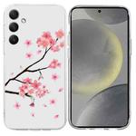 For Samsung Galaxy S25 5G Colorful Painting Pattern TPU Phone Case(Plum Blossom)