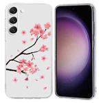 For Samsung Galaxy S23 5G Colorful Painting Pattern TPU Phone Case(Plum Blossom)