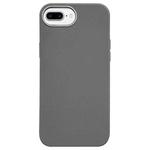 For iPhone 8 Plus / 7 Plus Litchi Pattern Silver Edge Camera Frame Material Phone Case(Grey)