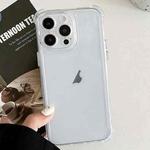 For iPhone 15 Pro Transparent Four-corner Shockproof TPU Phone Case(White)