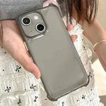 For iPhone 14 Plus Transparent Four-corner Shockproof TPU Phone Case(Black)