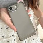 For iPhone SE 2022 / SE 2020 Transparent Four-corner Shockproof TPU Phone Case(Black)