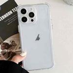 For iPhone 13 Pro Transparent Four-corner Shockproof TPU Phone Case(White)