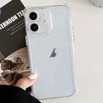For iPhone 11 Transparent Four-corner Shockproof TPU Phone Case(White)