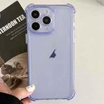 For iPhone 11 Pro Transparent Four-corner Shockproof TPU Phone Case(Purple)