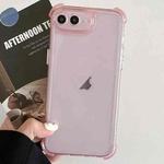 For iPhone 8 Plus / 7 Plus Transparent Four-corner Shockproof TPU Phone Case(Pink)