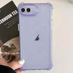 For iPhone 8 Plus / 7 Plus Transparent Four-corner Shockproof TPU Phone Case(Purple)