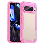 For Google Pixel 9 Pro Armor Glaze PC Hybrid TPU Phone Case(Pink)