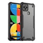 For Google Pixel 5a Armor Glaze PC Hybrid TPU Phone Case(Black)