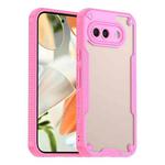 For Google Pixel 9a Armor Glaze PC Hybrid TPU Phone Case(Pink)