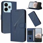 For Redmi 13 4G Triangle Pattern Buckle Clasp Leather Phone Case(Royal Blue)