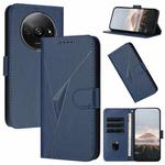 For Redmi A3 Triangle Pattern Buckle Clasp Leather Phone Case(Royal Blue)