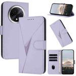 For Redmi A3 Pro Triangle Pattern Buckle Clasp Leather Phone Case(Light Purple)