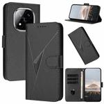 For Redmi Note 14 Pro+ 5G Triangle Pattern Buckle Clasp Leather Phone Case(Black)