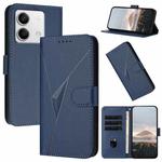 For Redmi Note 13 5G Triangle Pattern Buckle Clasp Leather Phone Case(Royal Blue)