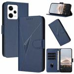 For Redmi Note 12 Pro+ Global Triangle Pattern Buckle Clasp Leather Phone Case(Royal Blue)