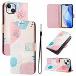 For iPhone 14 / 13 Art Colored Drawing Pattern Leather Phone Case(Graffiti puzzle)