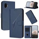 For Samsung Galaxy XCover7 Pro Triangle Pattern Buckle Clasp Leather Phone Case(Royal Blue)