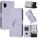 For Samsung Galaxy XCover7 Pro Triangle Pattern Buckle Clasp Leather Phone Case(Light Purple)
