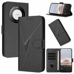 For Huawei Mate 60 Pro Triangle Pattern Buckle Clasp Leather Phone Case(Black)