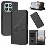 For Honor X8b Triangle Pattern Buckle Clasp Leather Phone Case(Black)