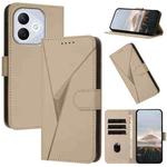 For Honor 400 Lite Triangle Pattern Buckle Clasp Leather Phone Case(Gold)