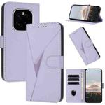 For Honor GT Pro Triangle Pattern Buckle Clasp Leather Phone Case(Light Purple)