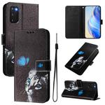For Samsung Galaxy S20 Art Colored Drawing Pattern Leather Phone Case(Butterfly cat)