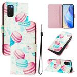 For Samsung Galaxy S20 FE 4G Art Colored Drawing Pattern Leather Phone Case(Cake)