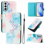 For Samsung Galaxy S21 5G Art Colored Drawing Pattern Leather Phone Case(LOVE ME)