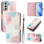 For Samsung Galaxy S21+ 5G Art Colored Drawing Pattern Leather Phone Case(Graffiti puzzle)