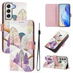 For Samsung Galaxy S22+ 5G Art Colored Drawing Pattern Leather Phone Case(Landscape)