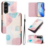 For Samsung Galaxy S23 FE 5G Art Colored Drawing Pattern Leather Phone Case(Graffiti puzzle)