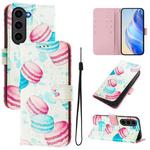 For Samsung Galaxy S23 FE 5G Art Colored Drawing Pattern Leather Phone Case(Cake)