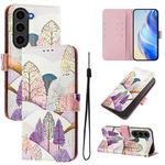 For Samsung Galaxy S23+ 5G Art Colored Drawing Pattern Leather Phone Case(Landscape)