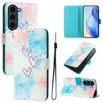 For Samsung Galaxy S23+ 5G Art Colored Drawing Pattern Leather Phone Case(LOVE ME)